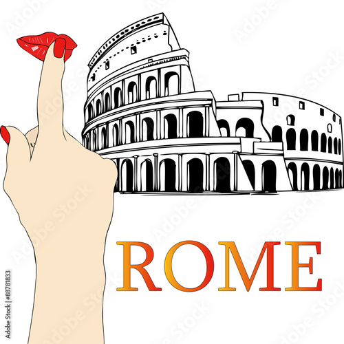 A big kiss from the Colosseum in Rome