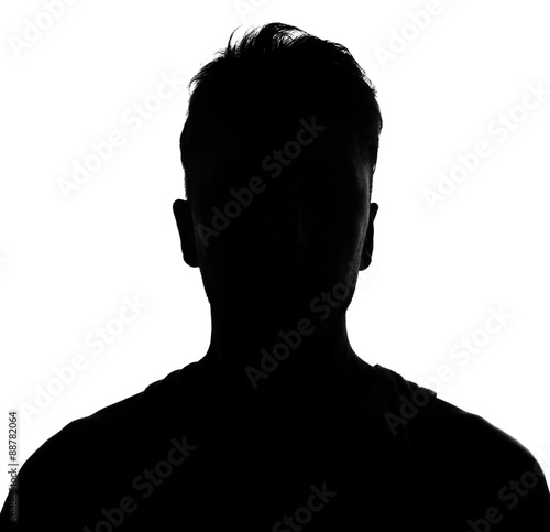 Fotografie, Obraz Male person silhouette