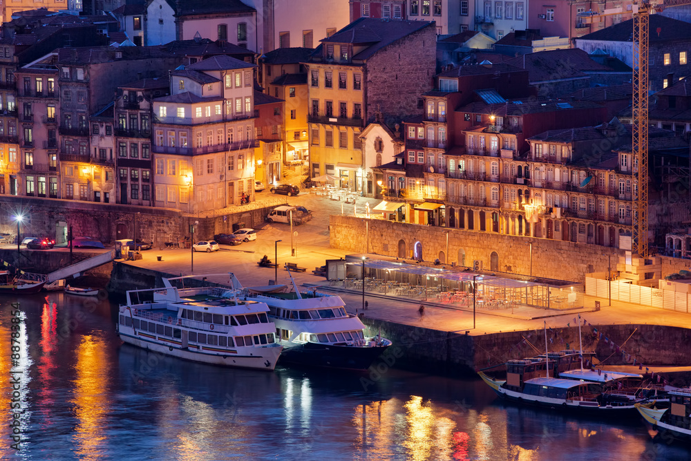 Porto by Night in Portugal