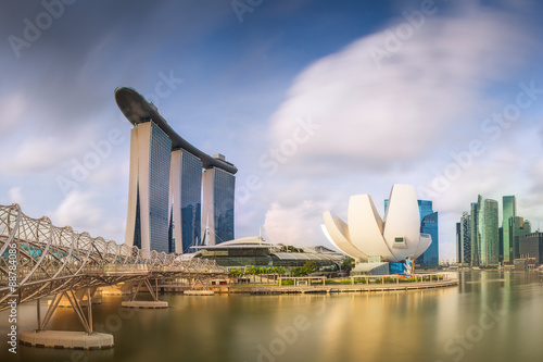 Singapore Skyline and view of Marina Bay