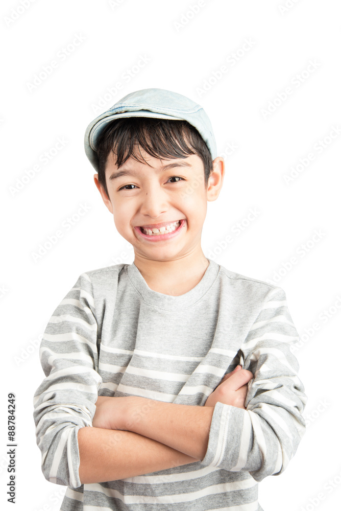 Little handsome boy portrait on white background Little handsome boy portrait on white background