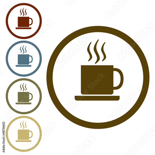 Coffee cup icon or sign. Vector illustration.