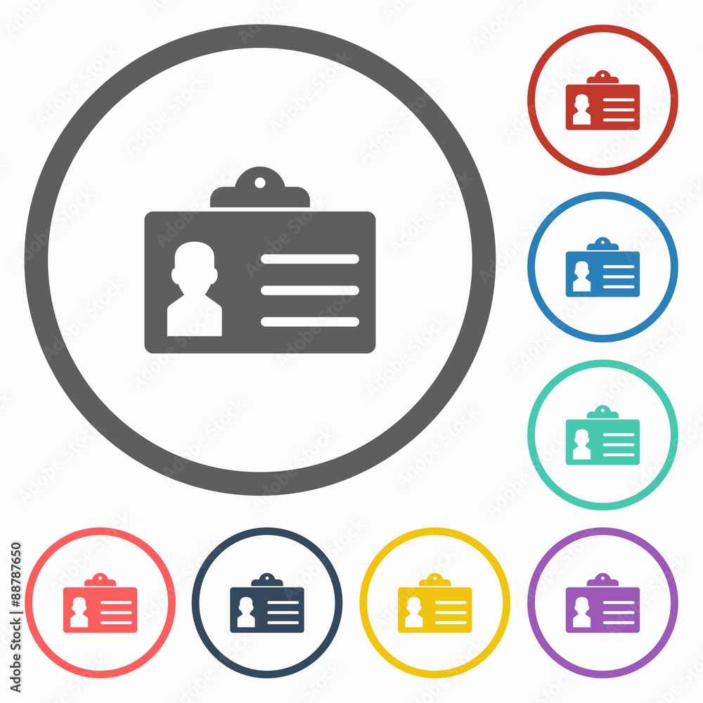 identity card icon identity card icon