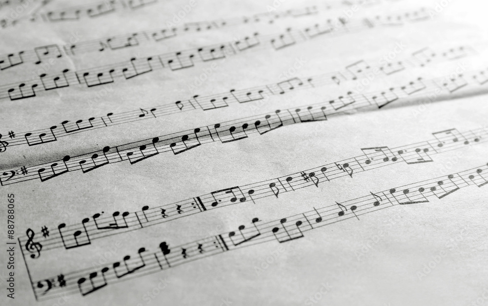 Fototapeta premium Music sheet background