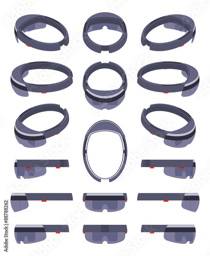 Isometric augmented reality headset