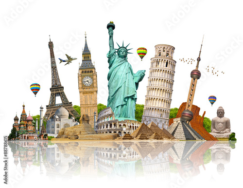 Illustration of famous monument of the world photo