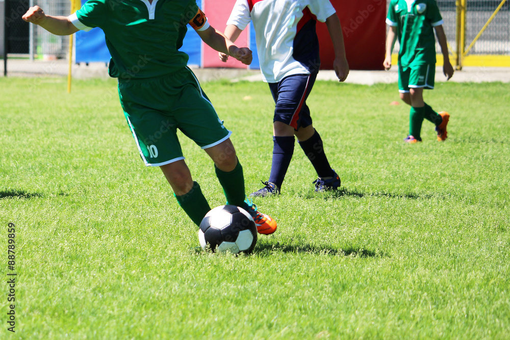 Obraz premium Football soccer match for children.