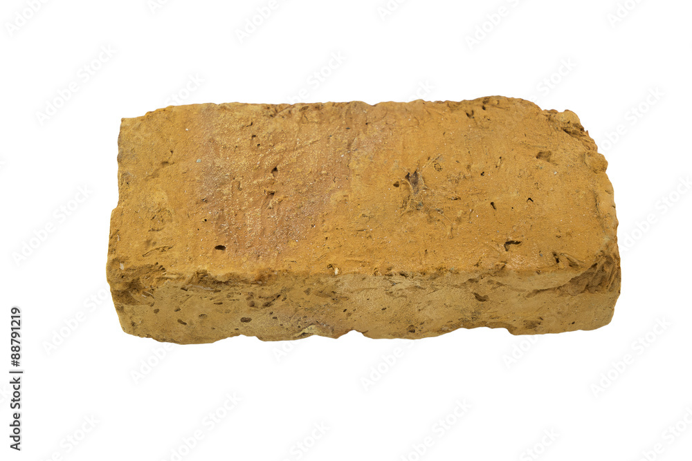 red brick , isolate on white background red brick , isolate on white background