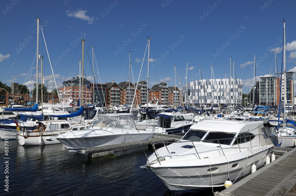Yachts in Ipswich marina
