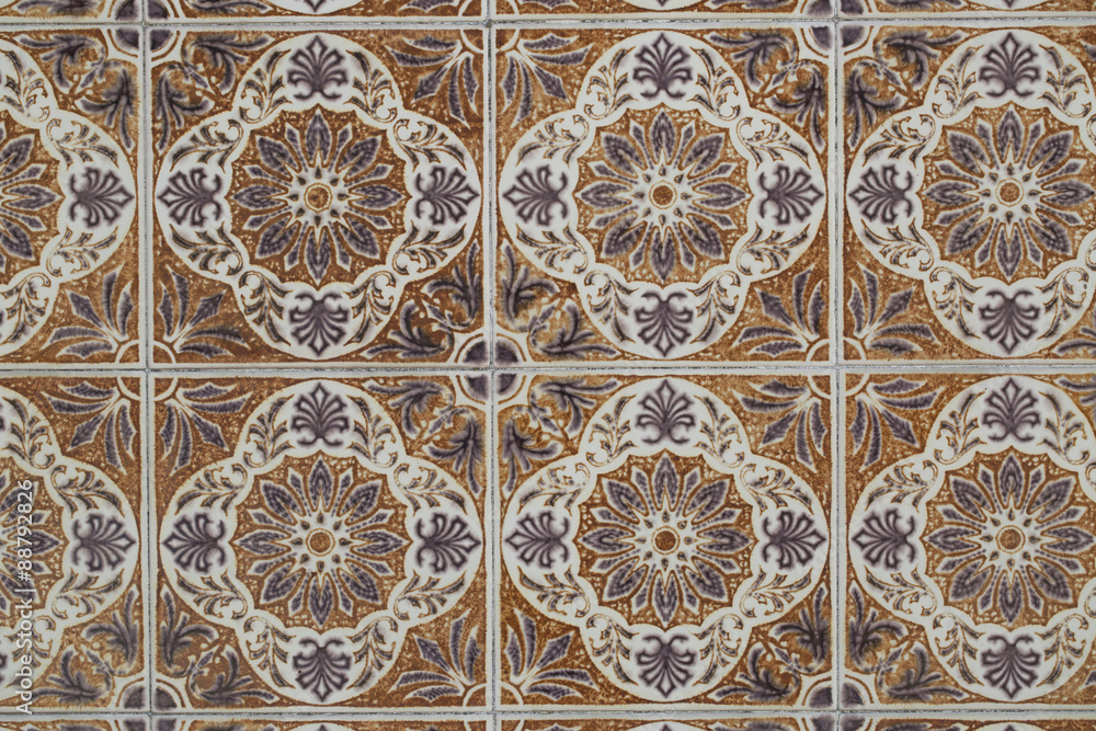 Detail of some typical portuguese tiles