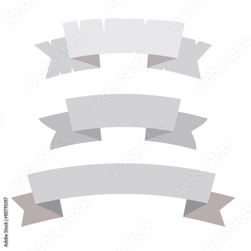 Simple vector ribbons set.