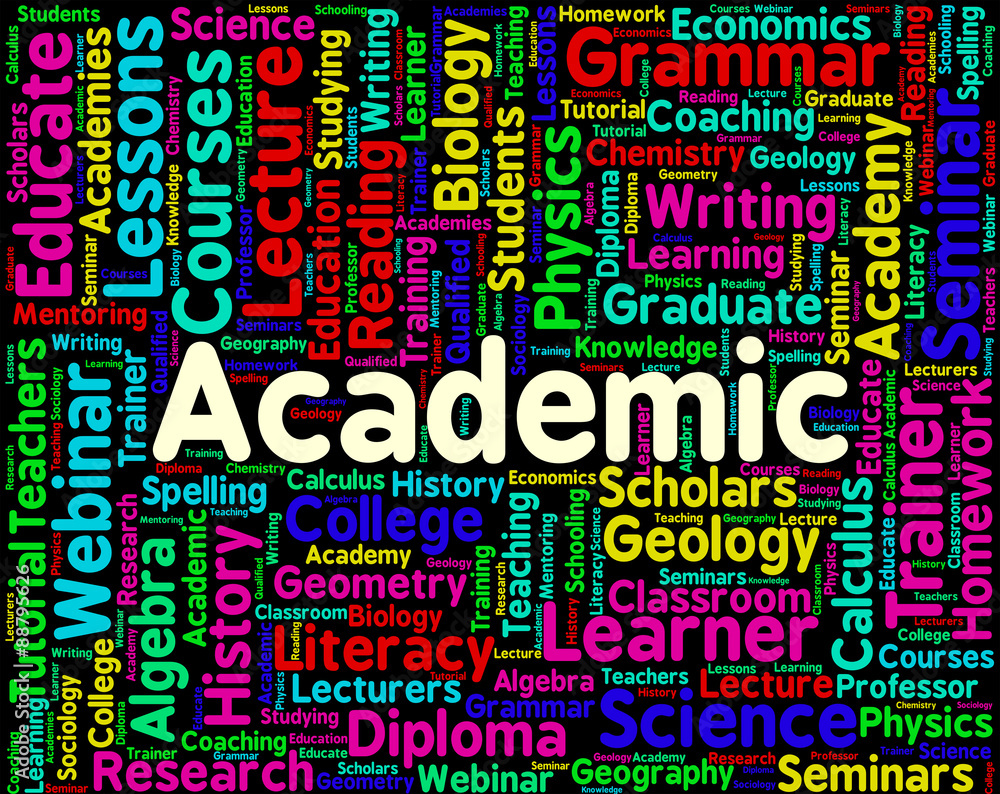 Academic Word Represents Military Academy And Institutes
