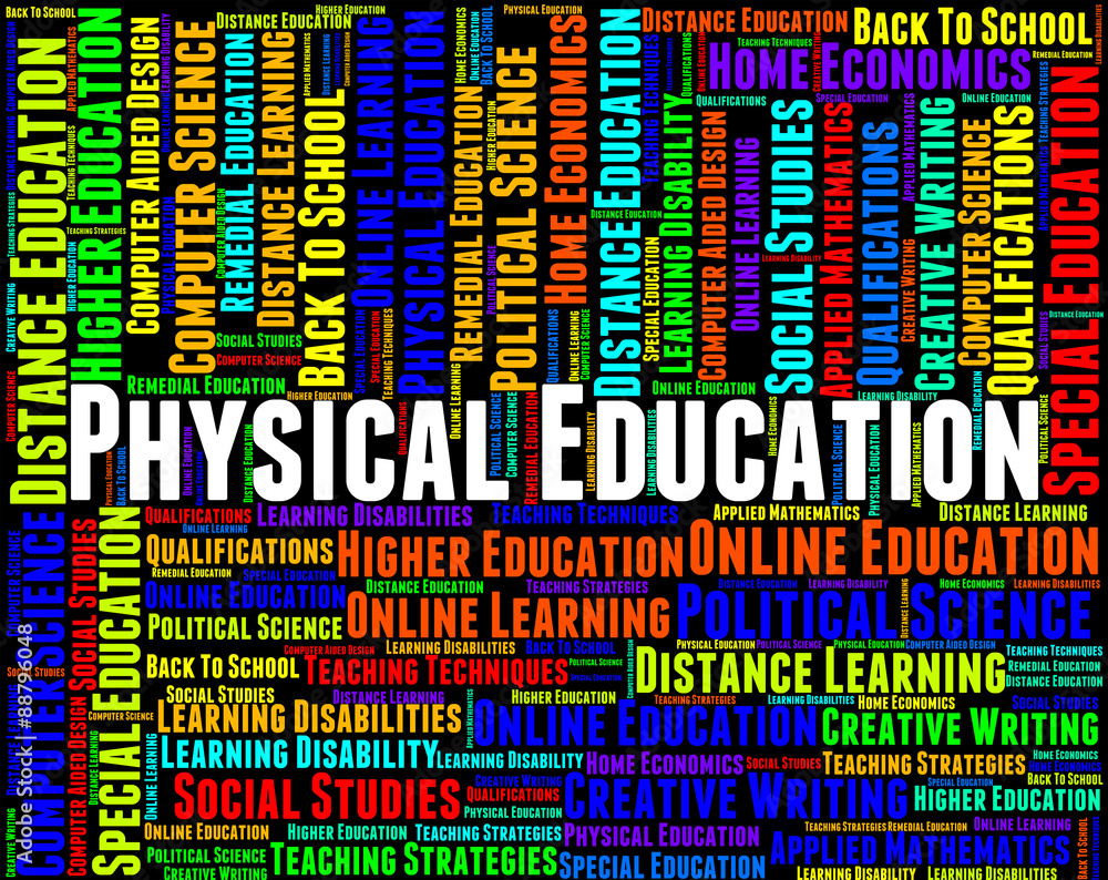 Obraz premium Physical Education Represents Gym Class And Athletics