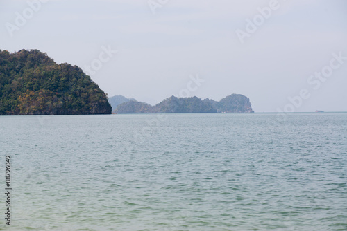 Beautiful beach at the andaman sea at Tanjung Rhu,Langkwai,Malaysia