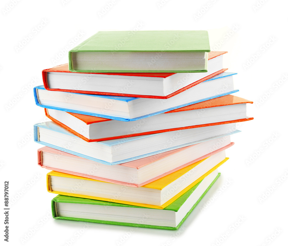 Colorful books isolated on white Colorful books isolated on white