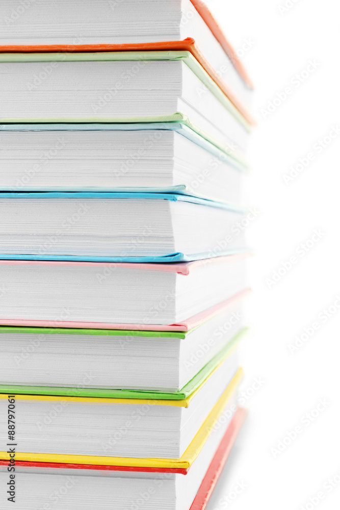 Colorful books isolated on white Colorful books isolated on white