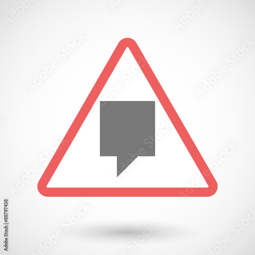 Warning signal with a tooltip