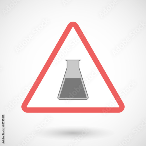 Warning signal with a chemical test tube