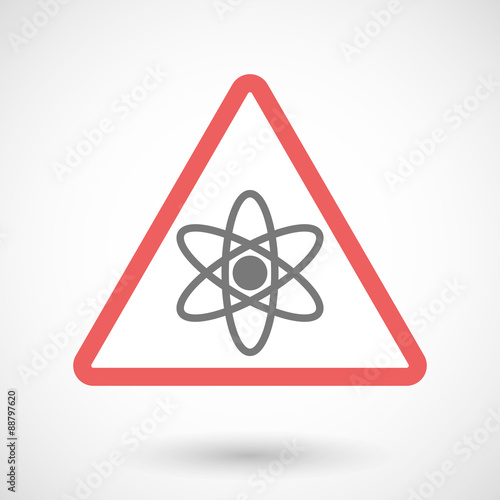 Warning signal with an atom
