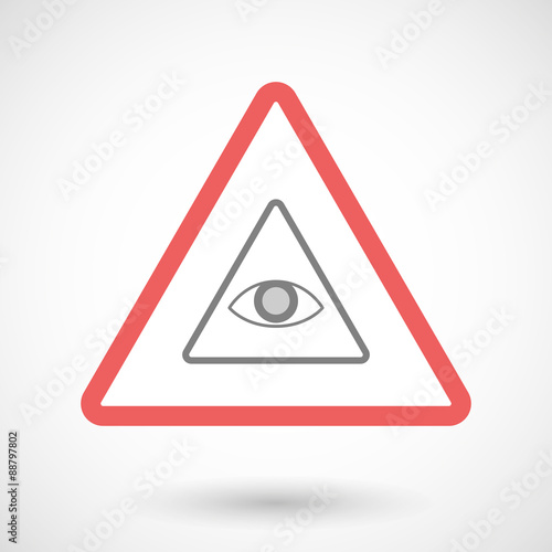 Warning signal with an all seeing eye