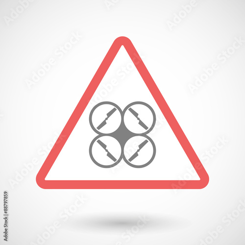 Warning signal with a drone