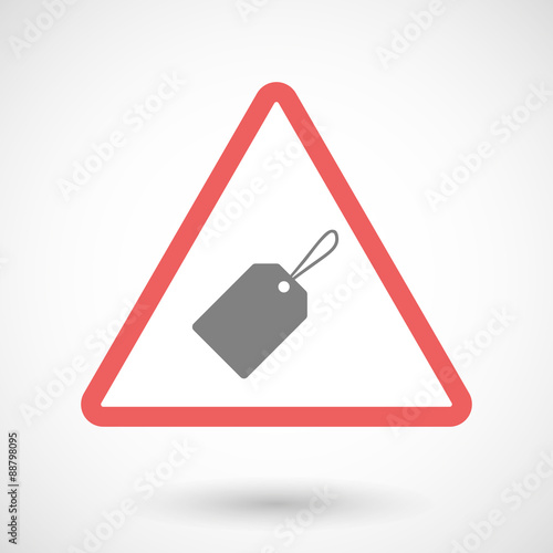Warning signal with a label