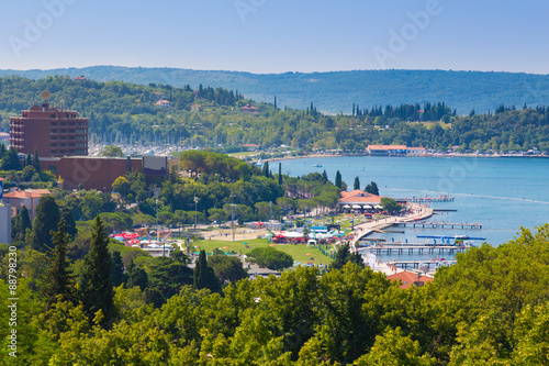 Foto View of Portoroz town, Slovenai.