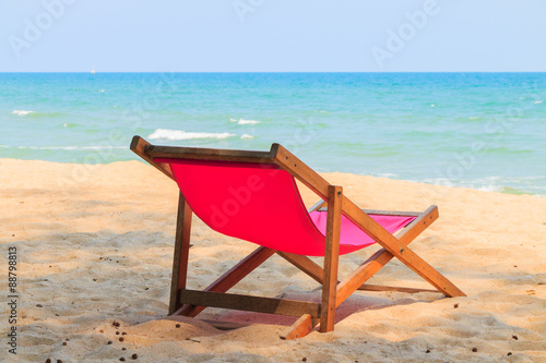 chair on the beautiful beach