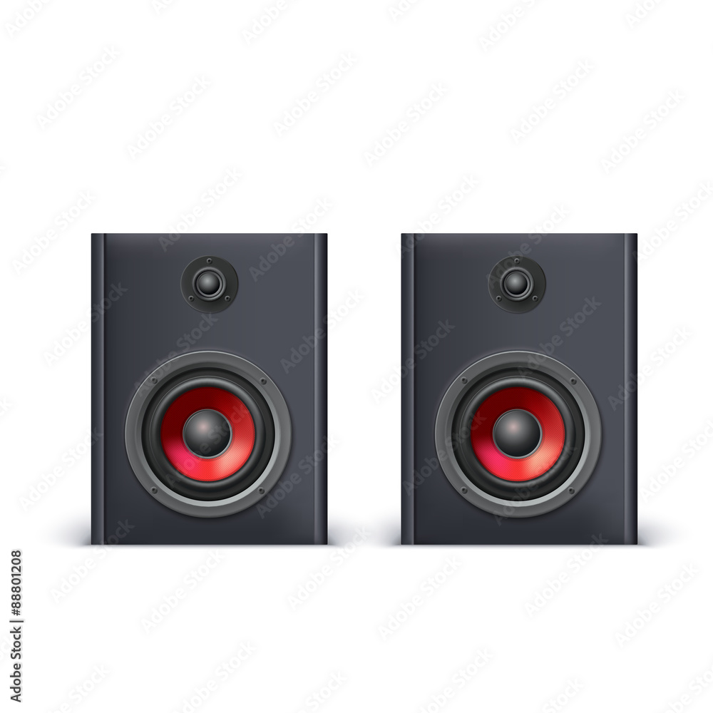 Fototapeta premium Speakers isolated on white