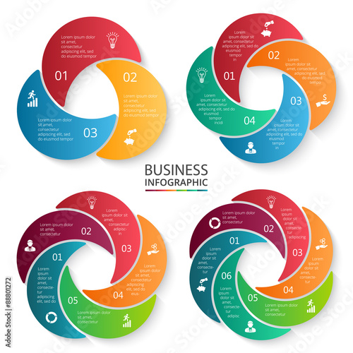 Vector circle infographic.