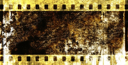 Grunge film strip frame
