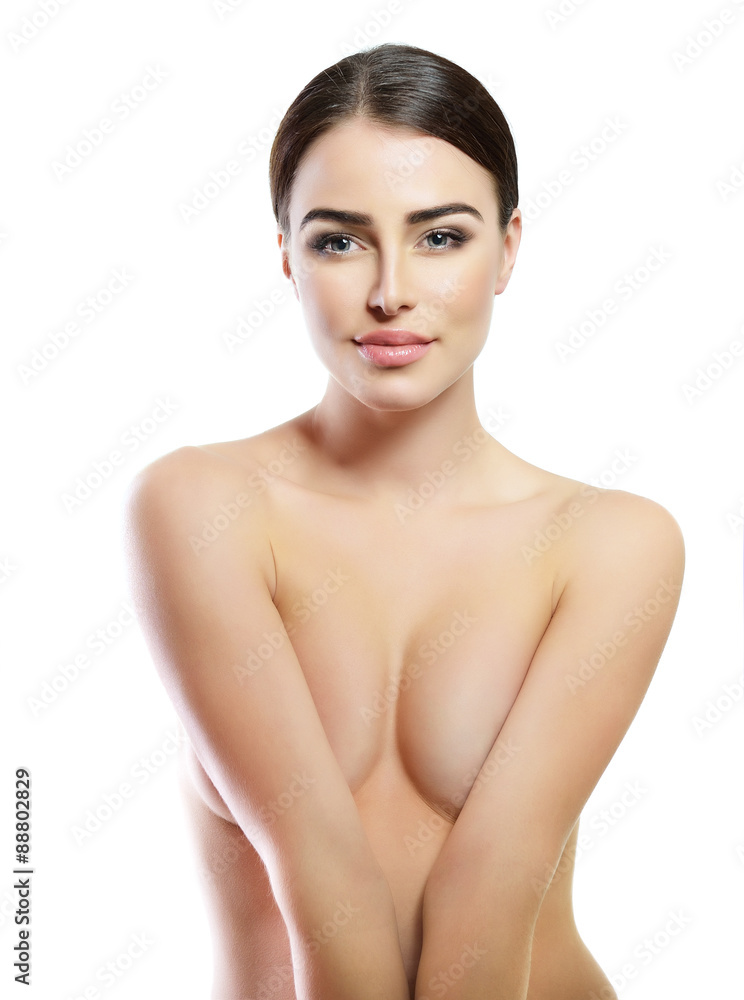 Beauty portrait of young woman with beautiful healthy face, stud Beauty portrait of young woman with beautiful healthy face, stud