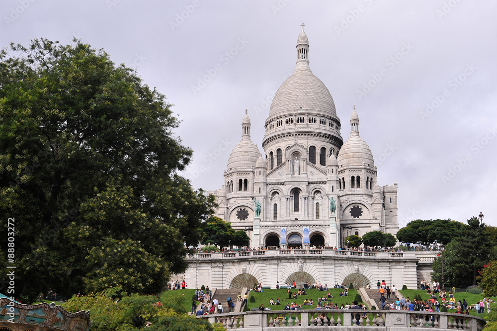 Sacre Coeur cathedral in Paris, France