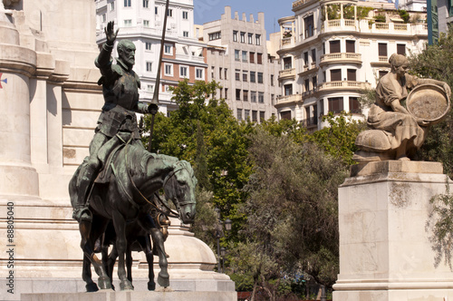 Cervantes Denkmal Plaza de Espana Madrid 