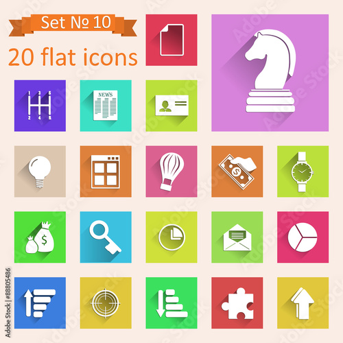 Set of web icons for  finance and communication.
