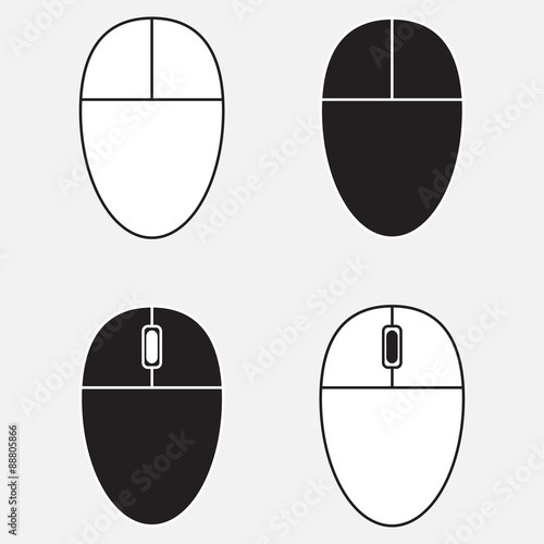 Computer mouse icon. Vector illustration.