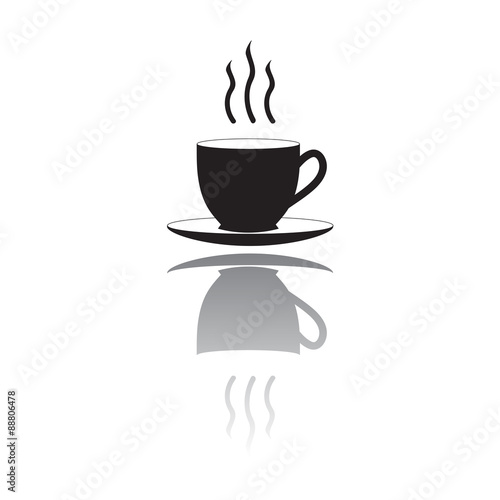 Coffee or tea cup icon. Vector. 