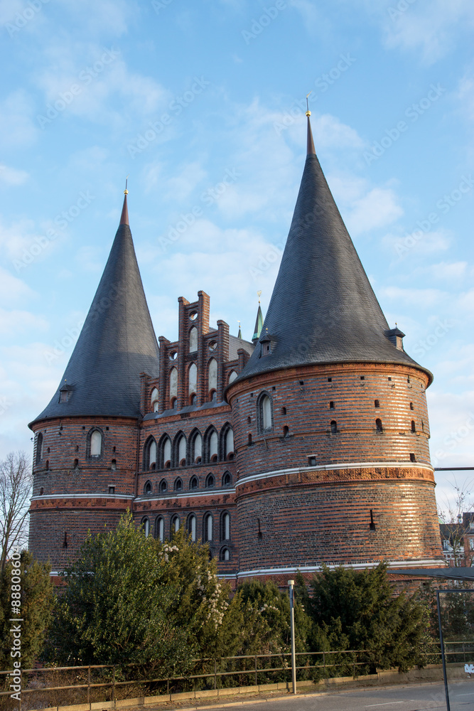 Holstentor, Wahrzeichen der Stadt Lübeck, Deutschland