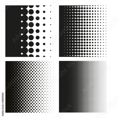 Halftone dots pattern gradient in vector format