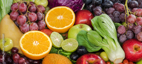 Fototapeta Naklejka Na Ścianę i Meble -  Fresh vegetables and fruits organics for healthy