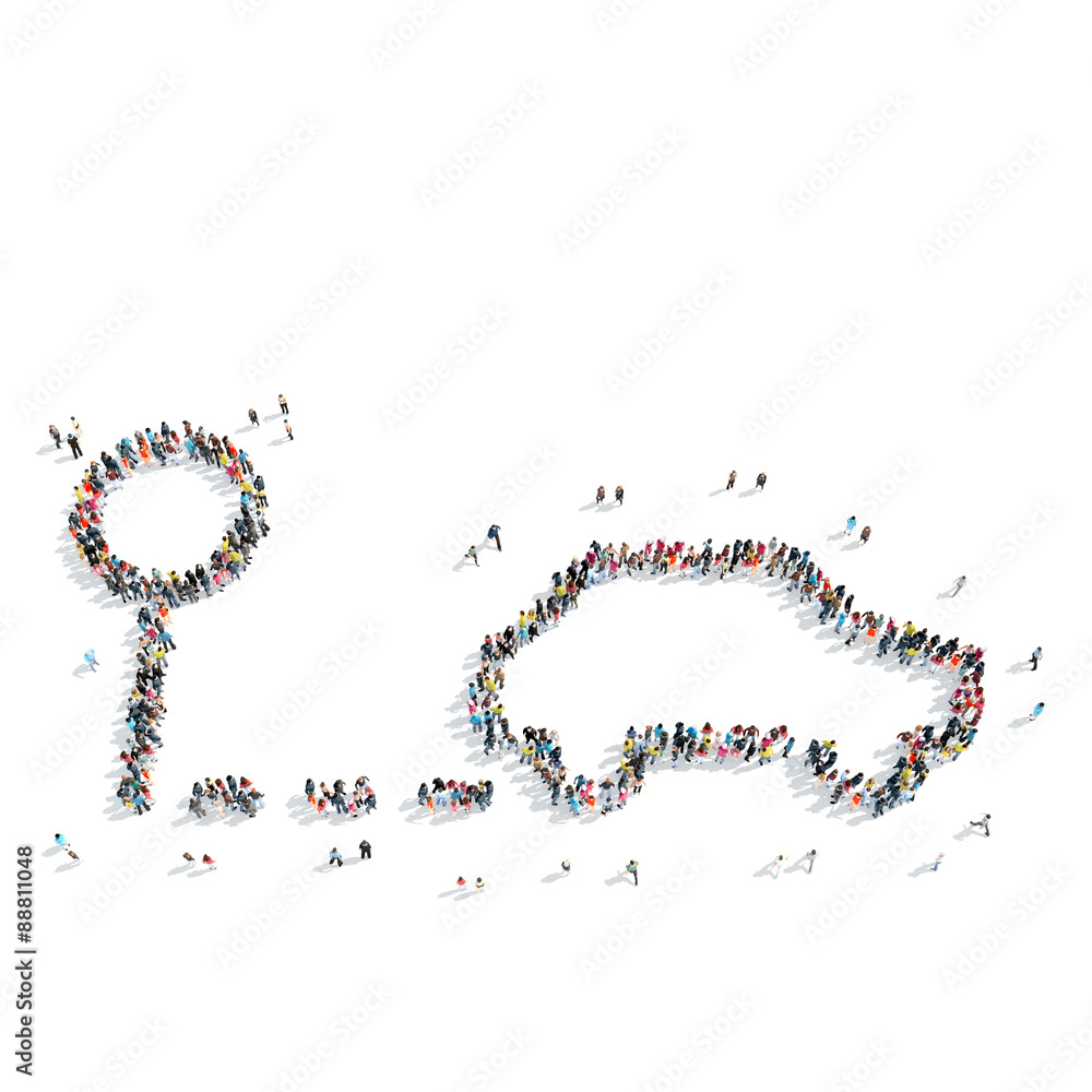 group people shape car group people shape car