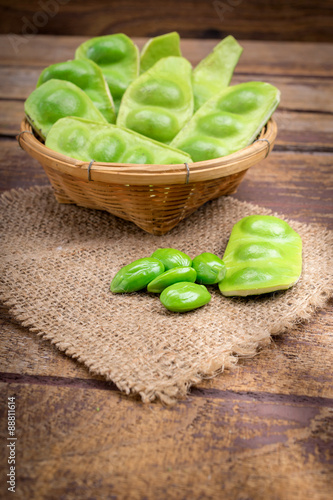 Parkia speciosa bean background , bitter bean.