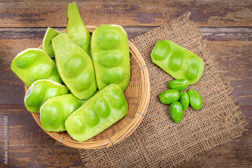 Photos Parkia speciosa bean background , bitter bean.