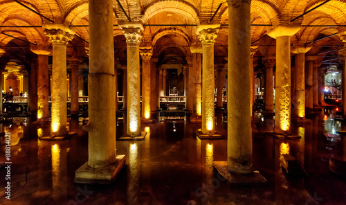 Photography Interior of Basilica Cistern, Istanbul, Turkey
