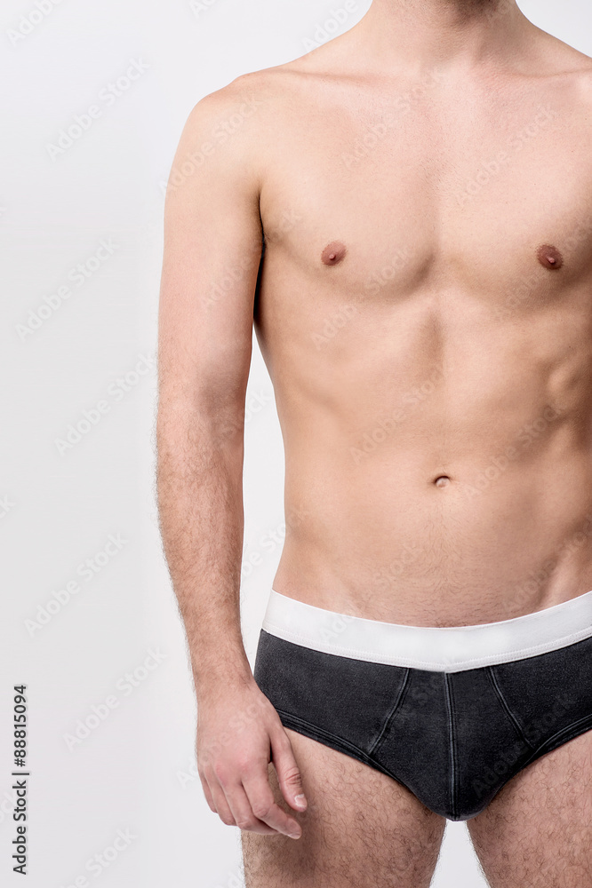 Fototapeta premium Fit male posing in underwear