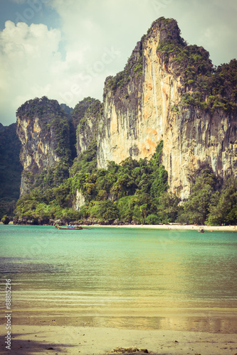 perfect vacation with blue sky at Railay beach in Krabi Thailand © Lukasz Janyst