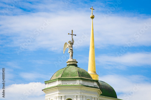 MOSCOW, RUSSIA - June 12, 2015: View over the rooftops of some b photo