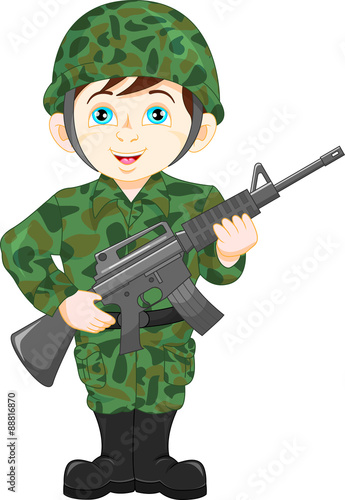 army soldier boy posing