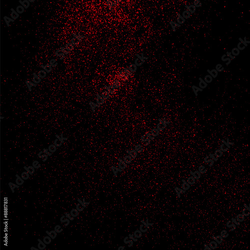 Red grainy abstract  texture on a black background.