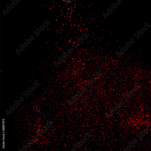 Red grainy abstract  texture on a black background.